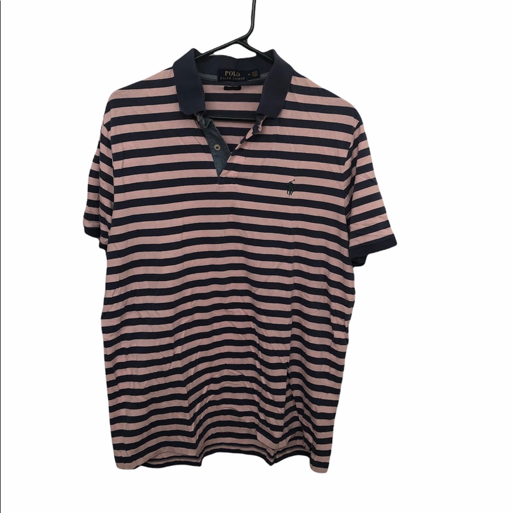 Polo Ralph Lauren Stripe Men Shirt. Blue & Pink